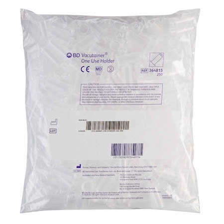 Bd Vacutainer Size, Clear, Non-Stackable, Single 364815